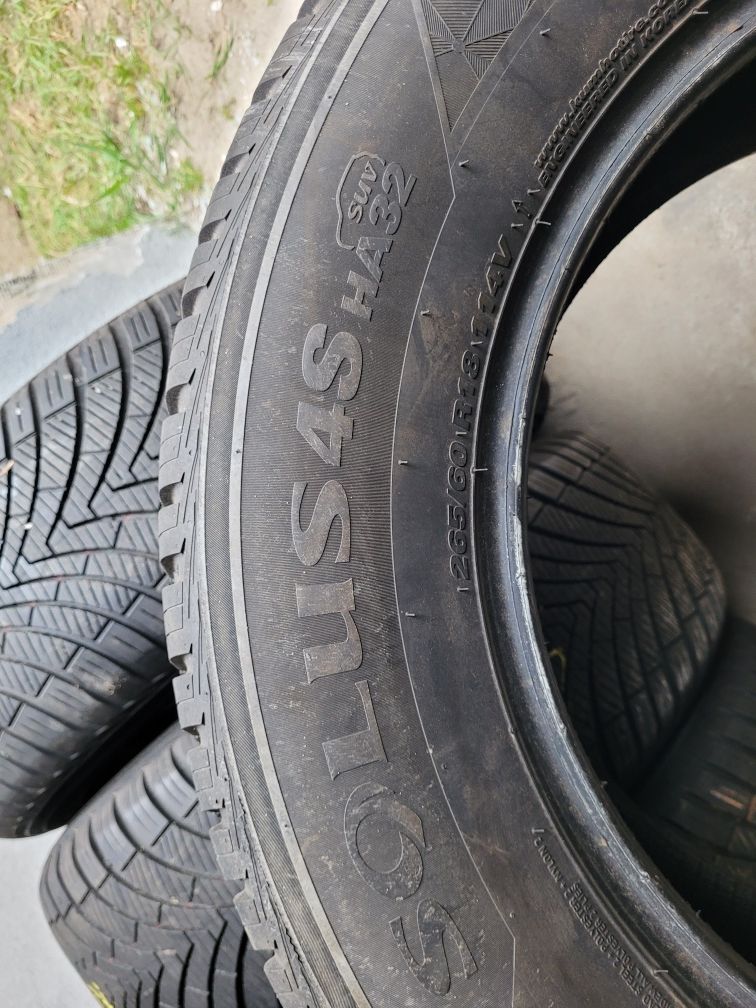 Opony wielosezonowe 265/60r18 114v kumho soulus 4s HA32