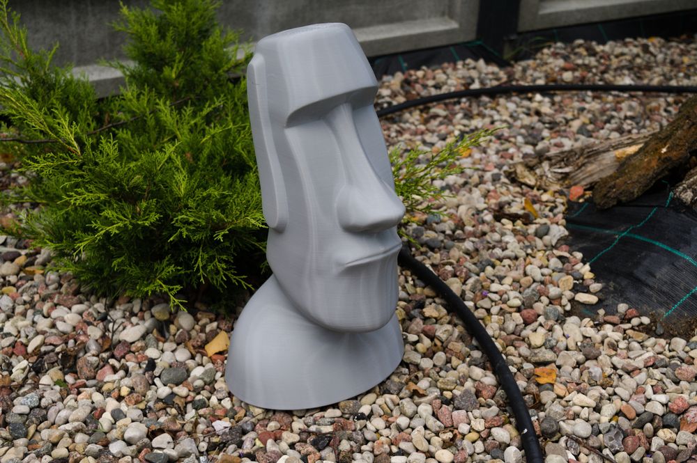 Rzeźba ogrodowa - Moai/Easter Island/Wyspy Wielkanocne - szary