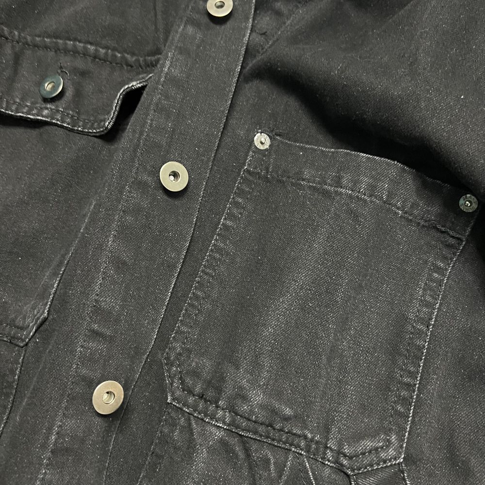 Джинсовий піджак жіночий чорний. Oversize
