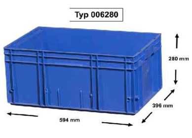 Skrzynki plastikowe 594 mm x 396 mm x 280 mm