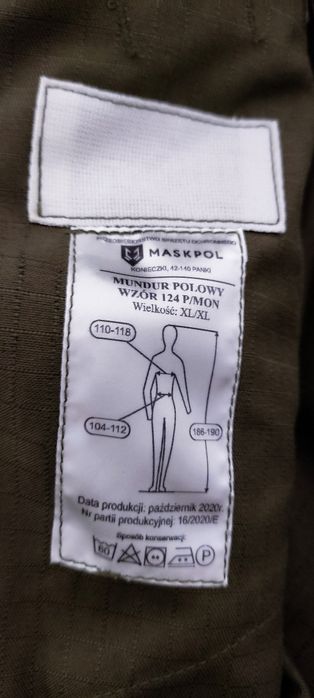 Mundur polowy 124 xl/xl oraz xl/r