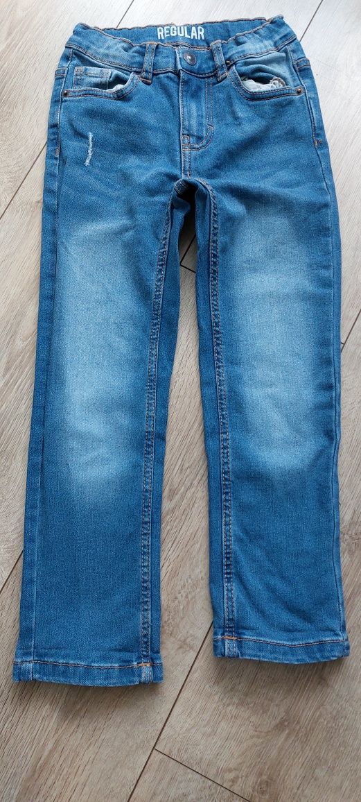 Spodnie jeans 116 cool club regulacja stan idealny 2 pary