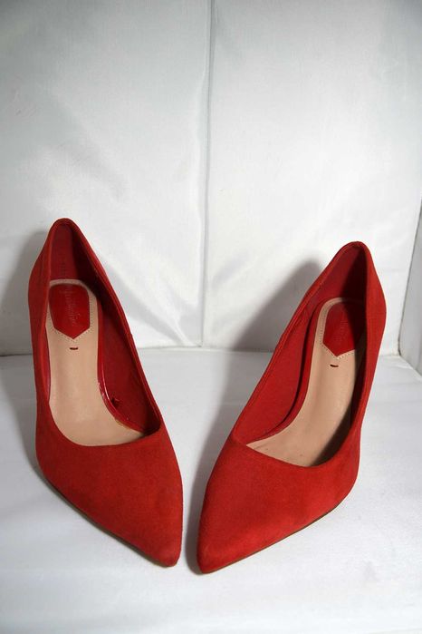 Sapatos Veludo Vermelho 37