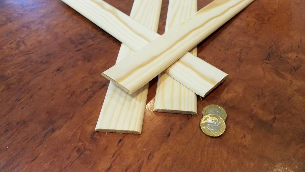 Listwa 5x40 mm maskująca opaska wykończeniowa drewniana uszczelniacz