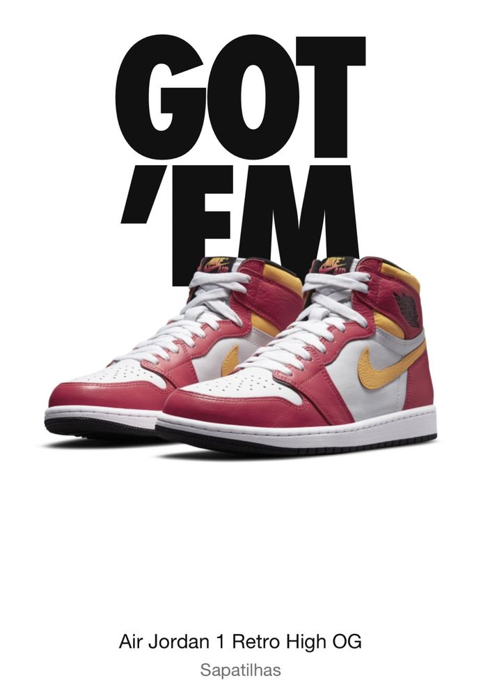 Nike Jordan 1 Retro High OG “Light Fusion Red”