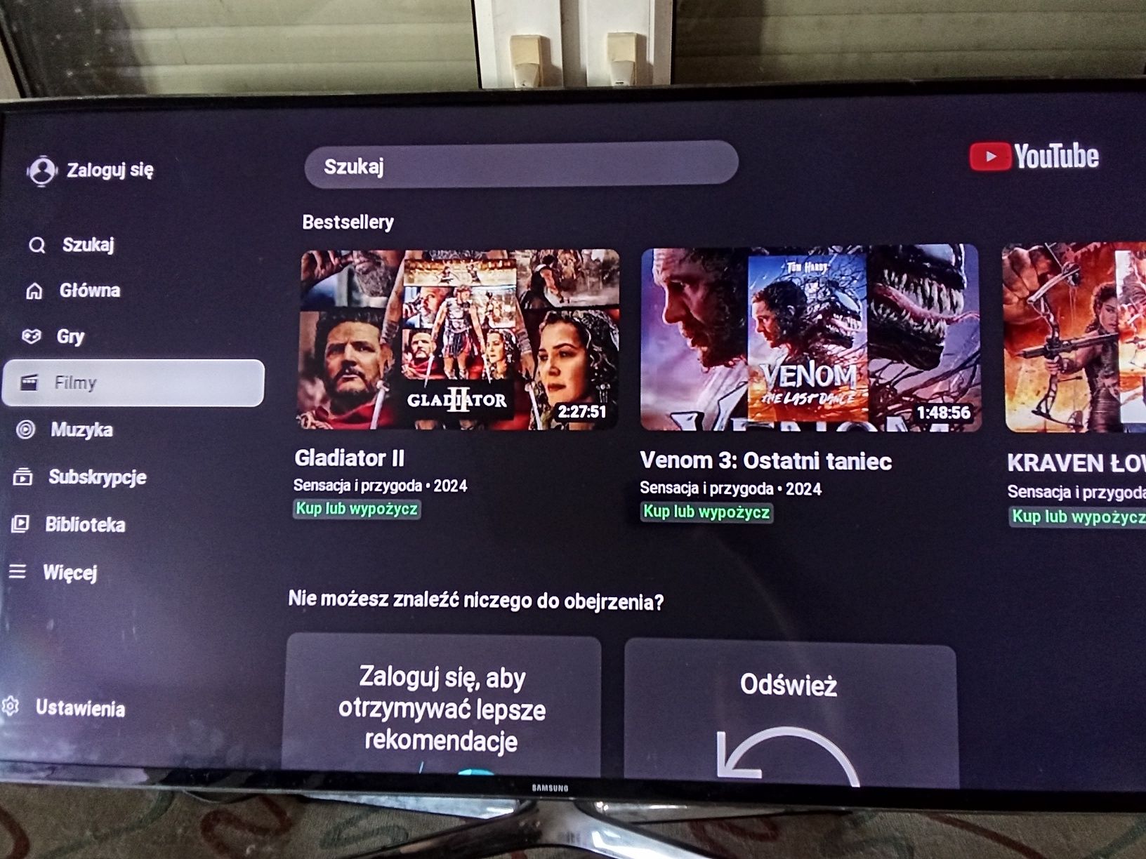 Telewizor marki Samsung 40 cale smart tv WiFi YouTube pilot