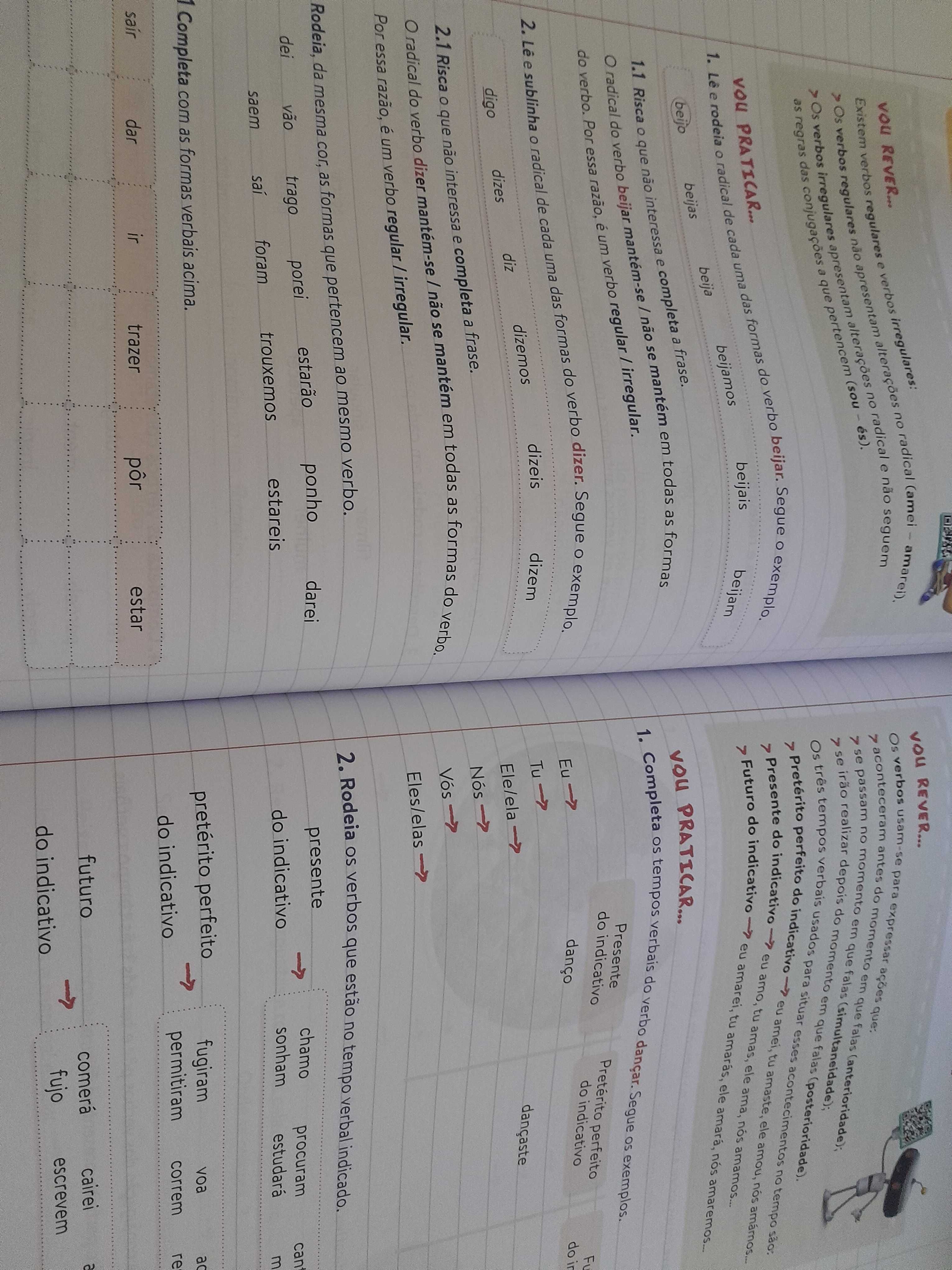 Caderno de apoio português, 3 Ano, PLIM