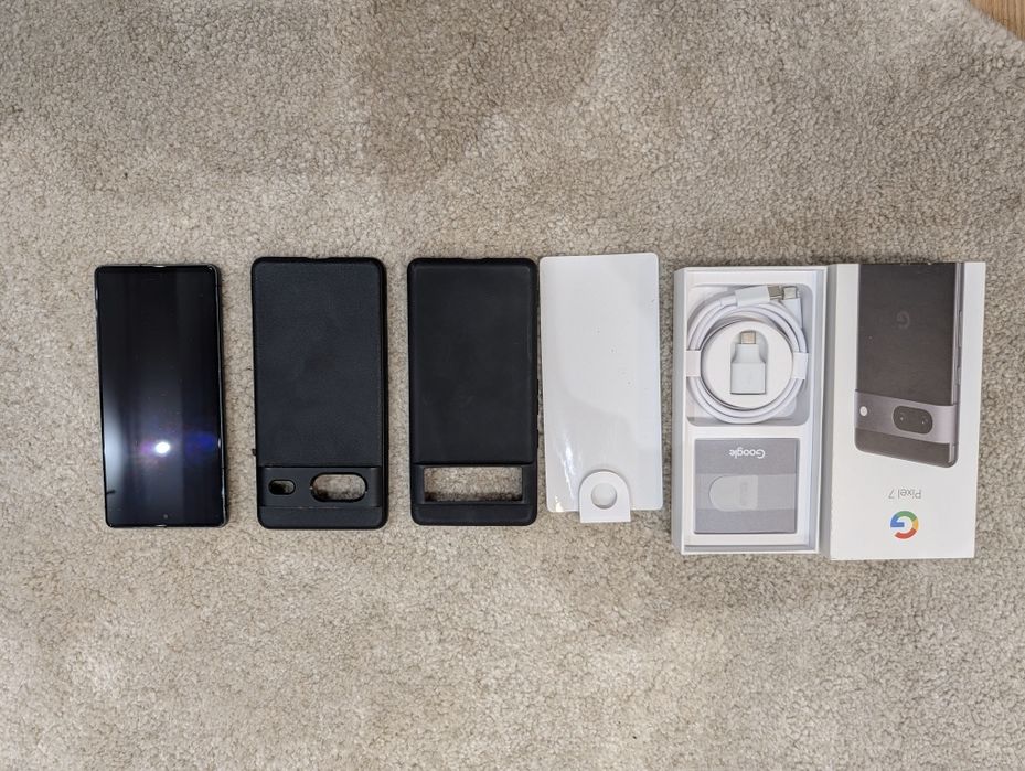 Google Pixel 7 128GB Preto — em bom estado + acessórios