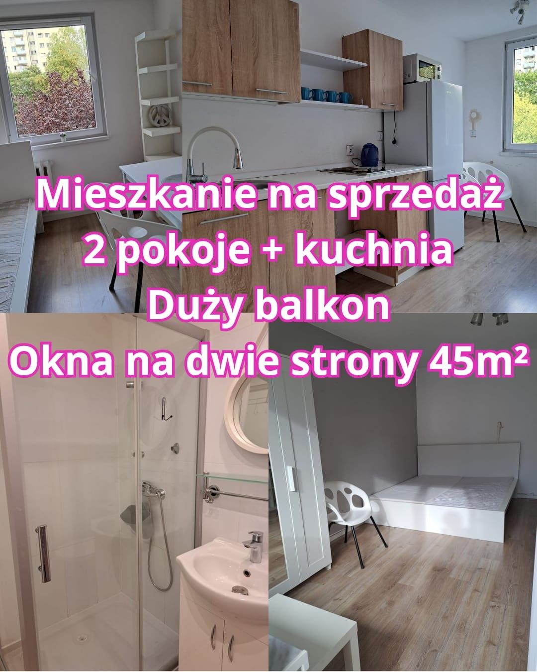 Mieszkanie dwupokojowe w niskim bloku