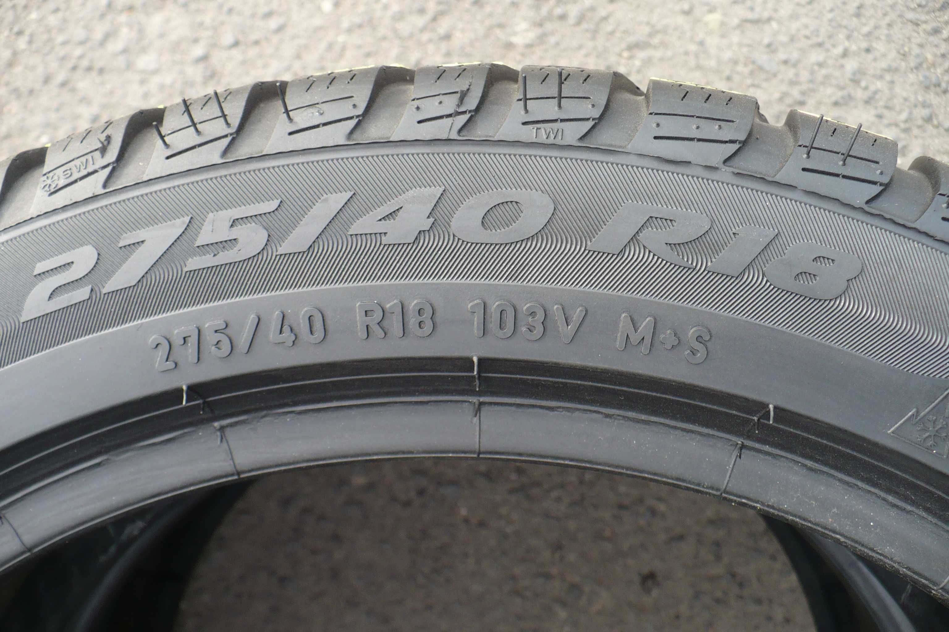 Opony Pirelli SottoZero 3 275/40R18 103V 5,5mm Zima RSC 2szt 2018r.