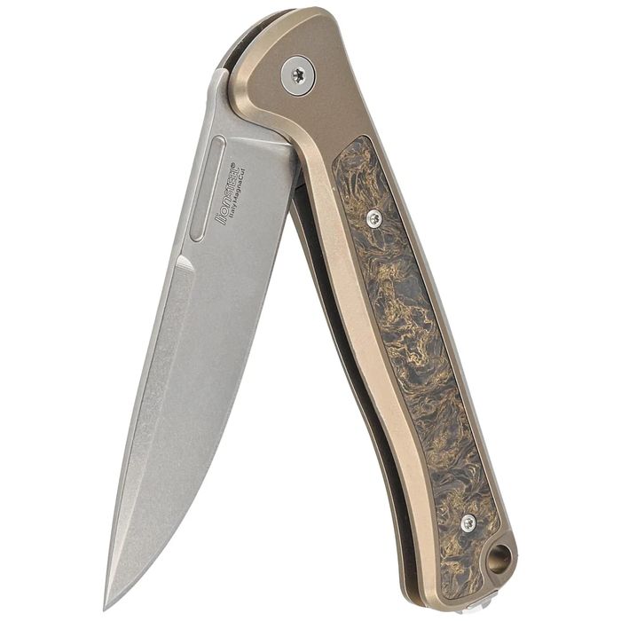 Nóż składany LionSteel Skinny Bronze Titanium/Gold Dark Matter Carbon
