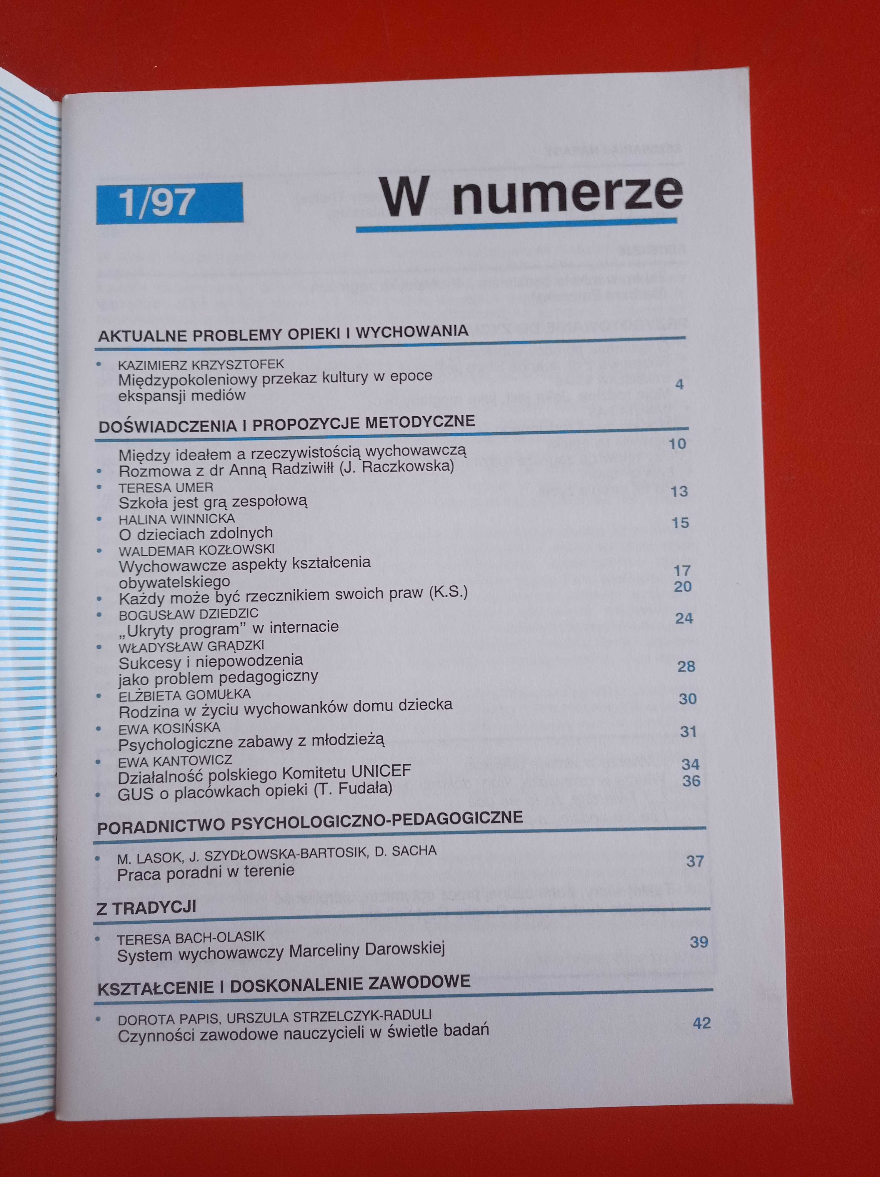 Problemy opiekuńczo-wychowawcze, nr 1/1997, styczeń 1997