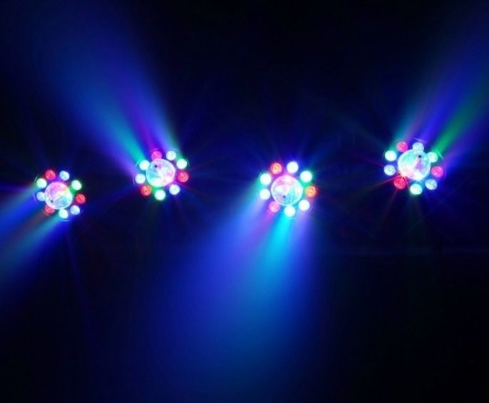Barra Portátil 4 EM 1 c/ 4 Focos PAR RGBW Magic Ball Party bar 3 BEAMZ