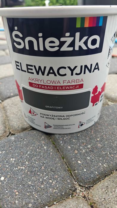Farba Śnieżka - elewacyjna fasadowa, akrylowa 2.5 l - Grafitowy - Nowa