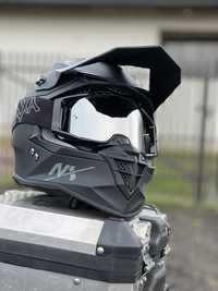 Kask Enduro Cross Quad NX plus gogle interkom