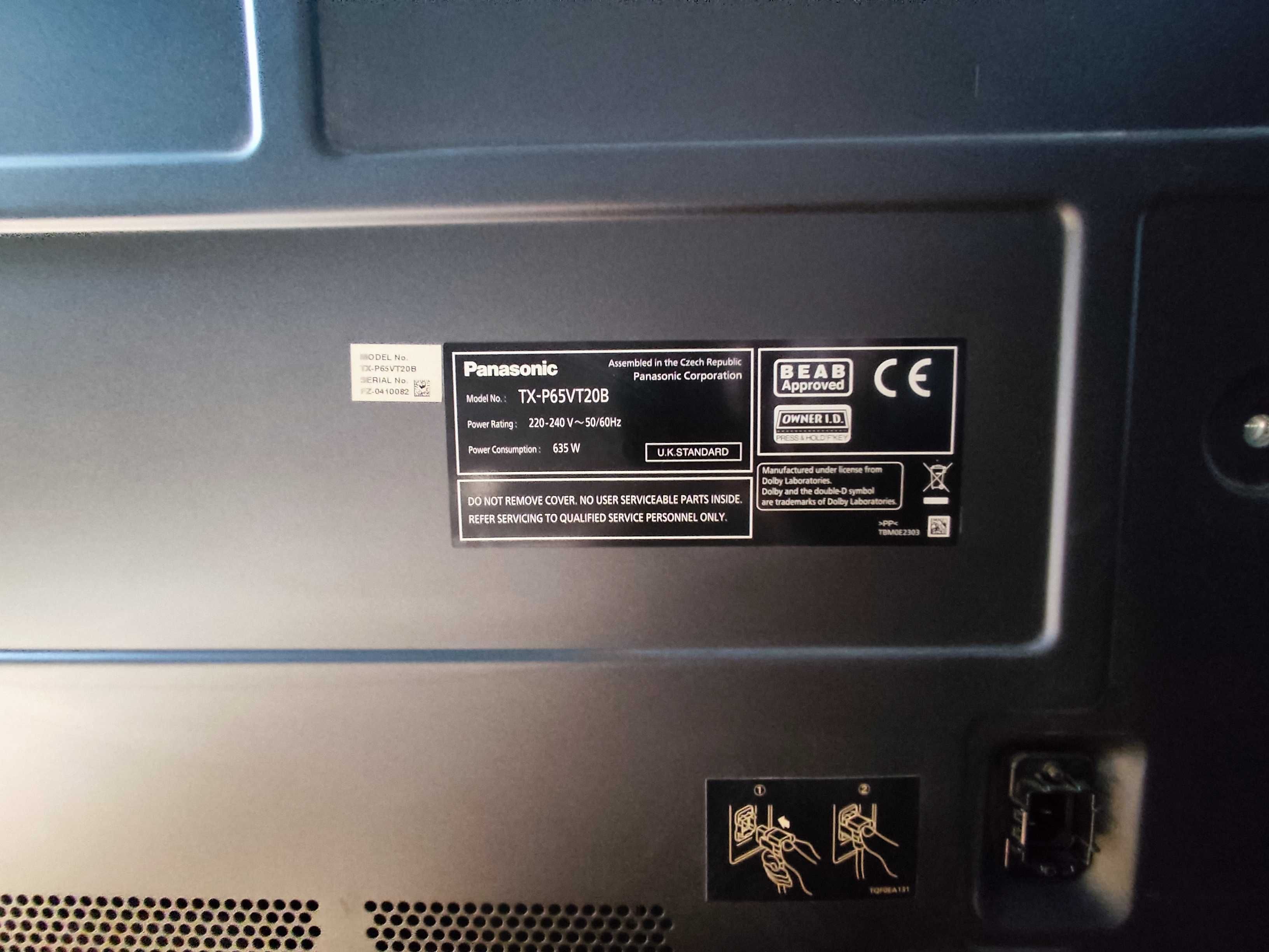 Tv plazma Panasonic TX-P65VT20B , Samsung 37 lcd z dekoderem