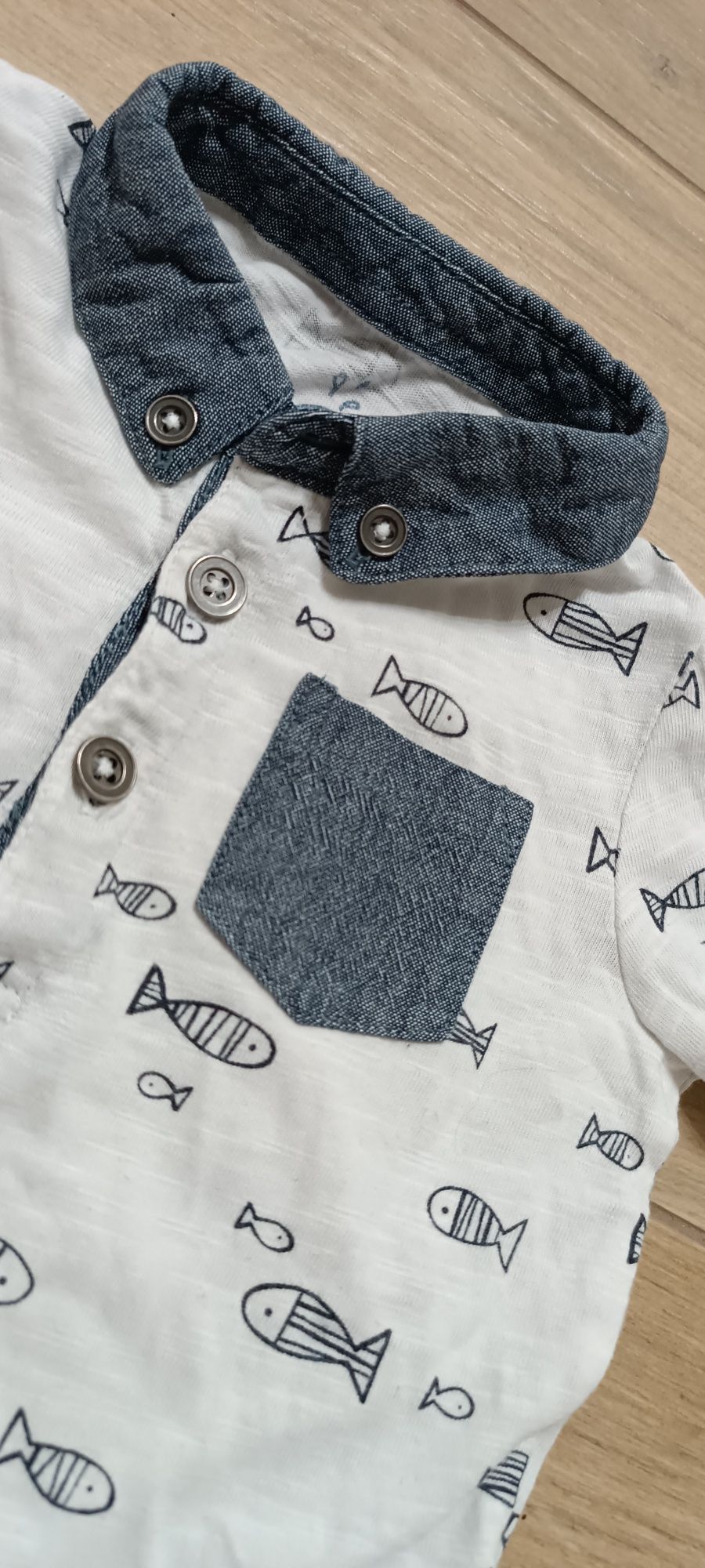 F&F 68 koszulka polo polówka t-shirt dla chłopca 3-6 m