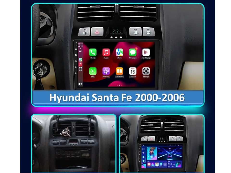 Radio samochodowe Android Hyundai SantaFe 2000-06, Hawtai 2006-15 (9")