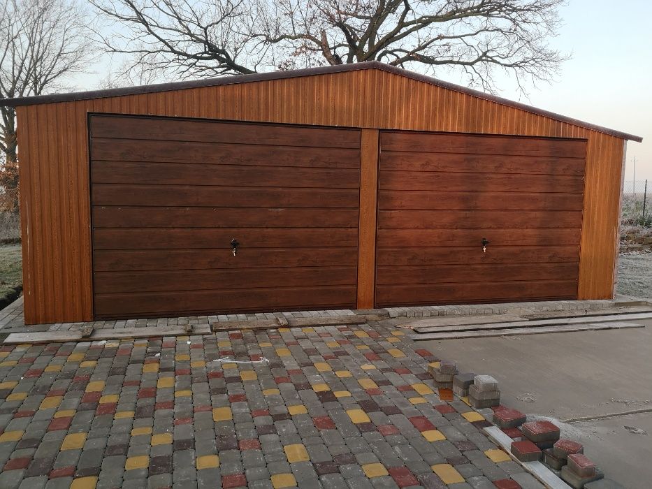 Garaż,garaże drewnopodobne 6x5,6x6 ponel poziomy producent cały kraj