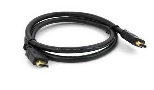 2szt. x Kabel/przewód HDMI-HDMI, powystawowy, czarny 1,8m,