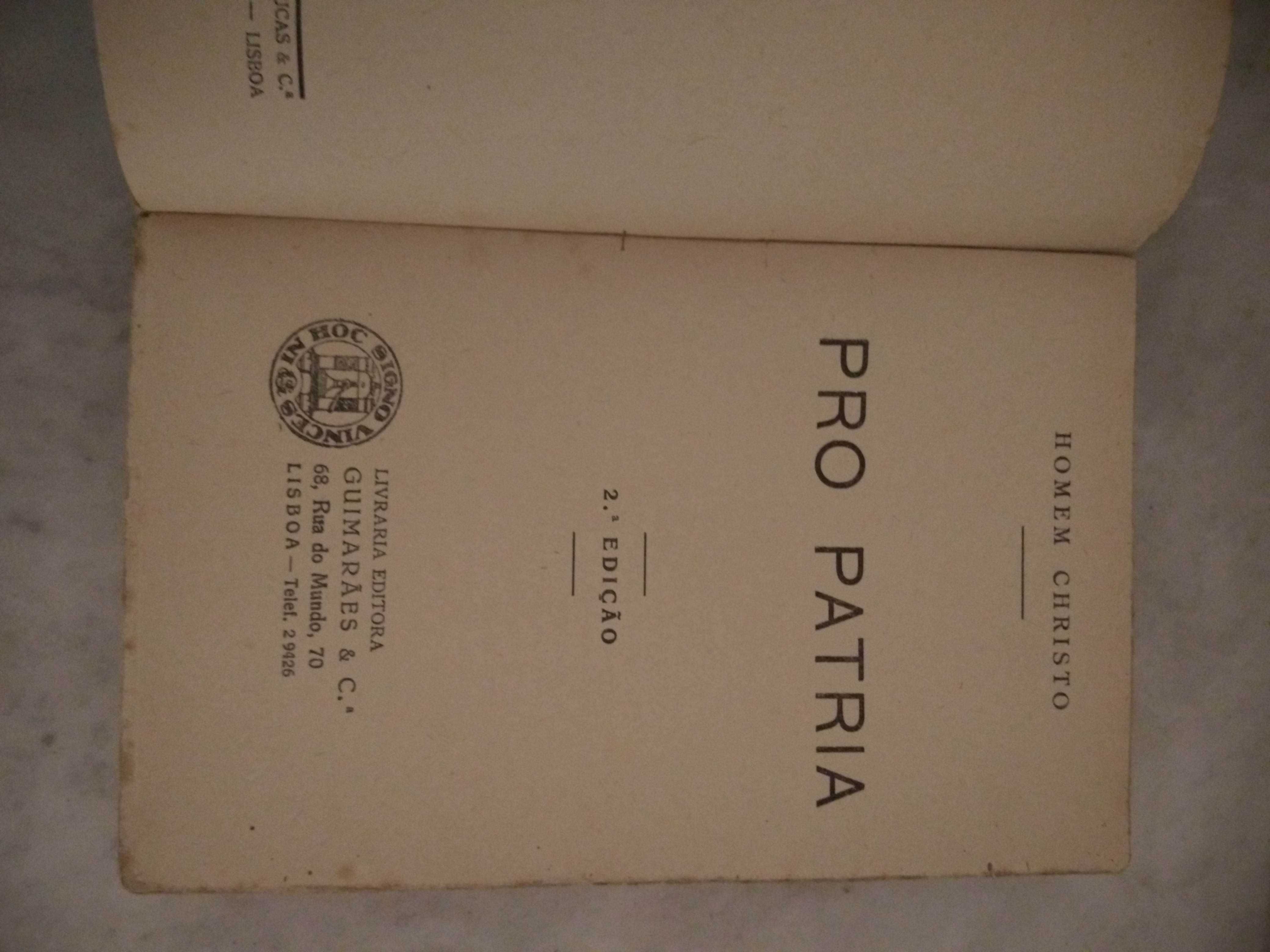 Homem Christo - Pro Patria - 2.ª edição de 1936