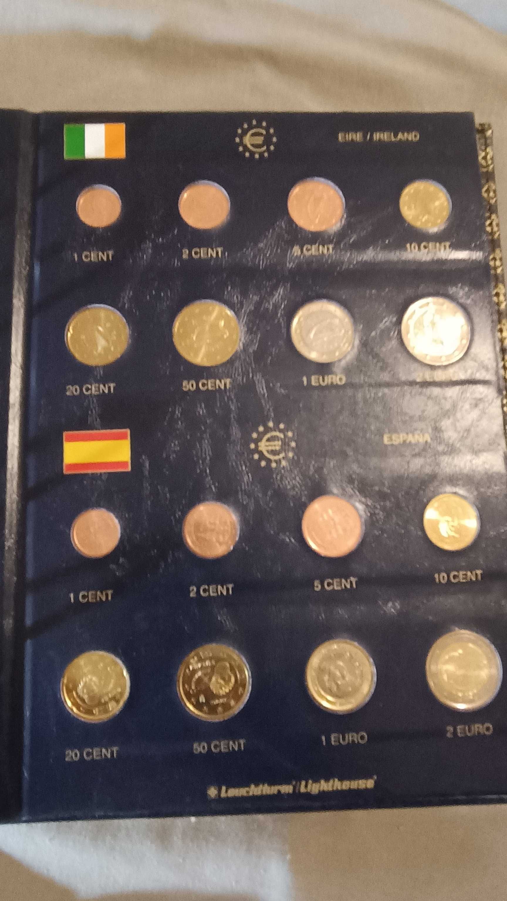 Moedas de euro dos 12 países fundadores
