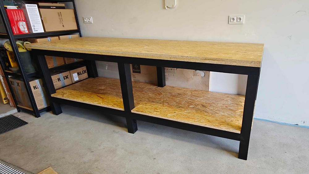 Solidny stół warsztatowy 250x85– mocny, stabilny , idealny do garażu