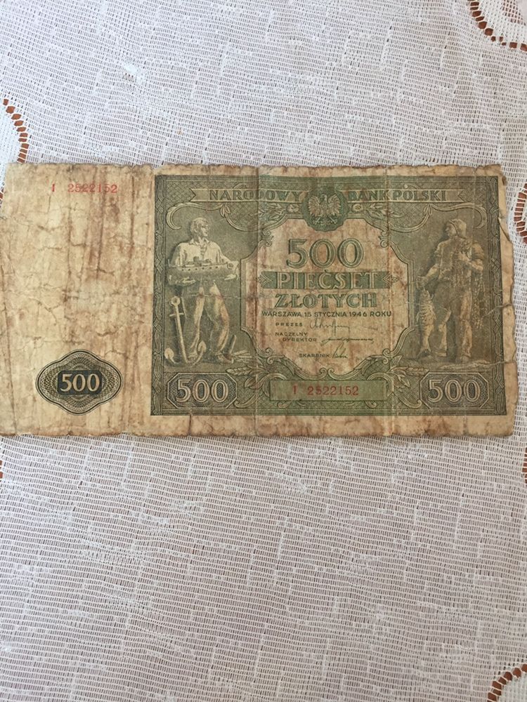 Stare banknoty 500 złotych