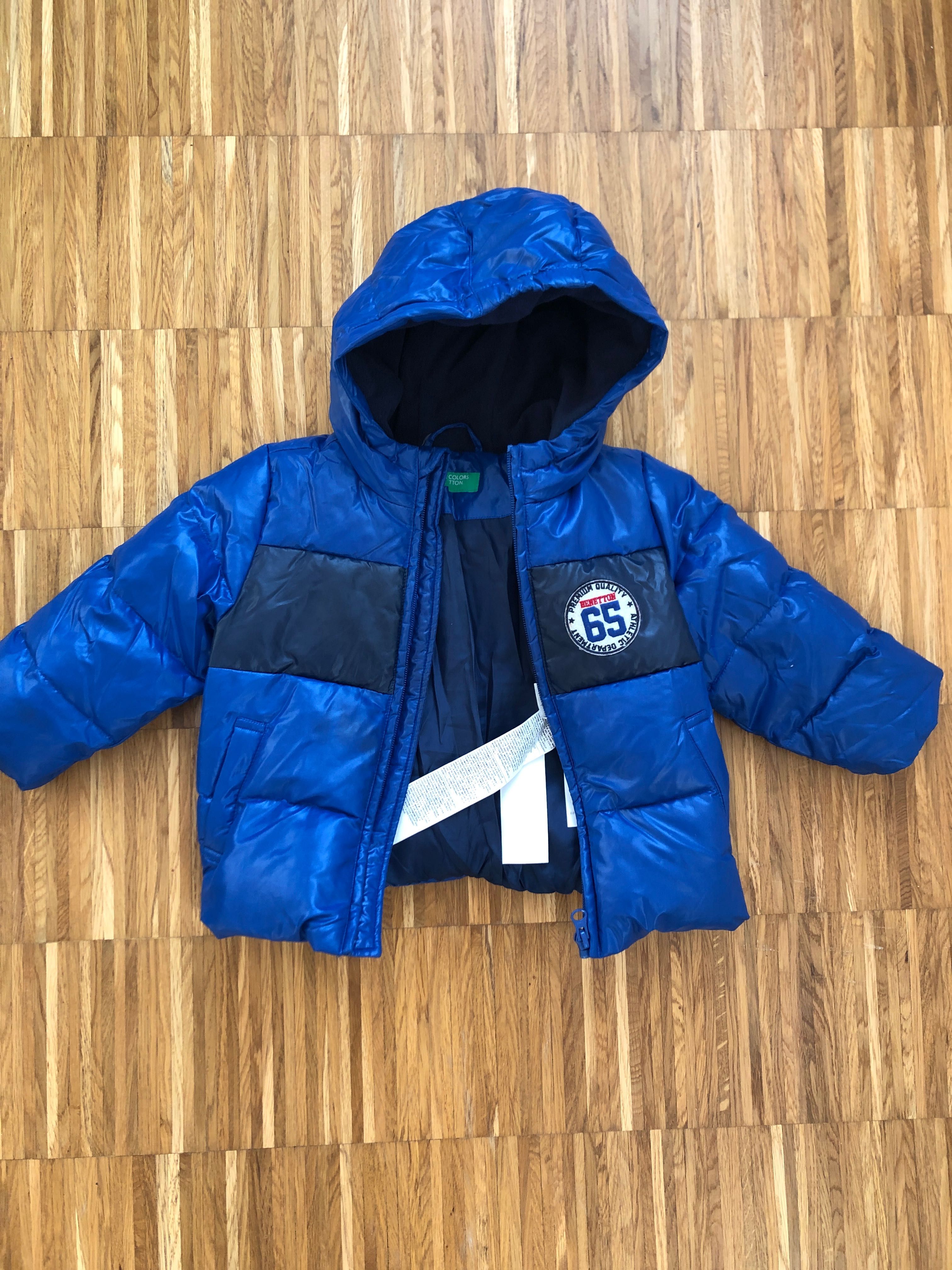 Зимняя куртка пуховик на 1-2 года Benetton