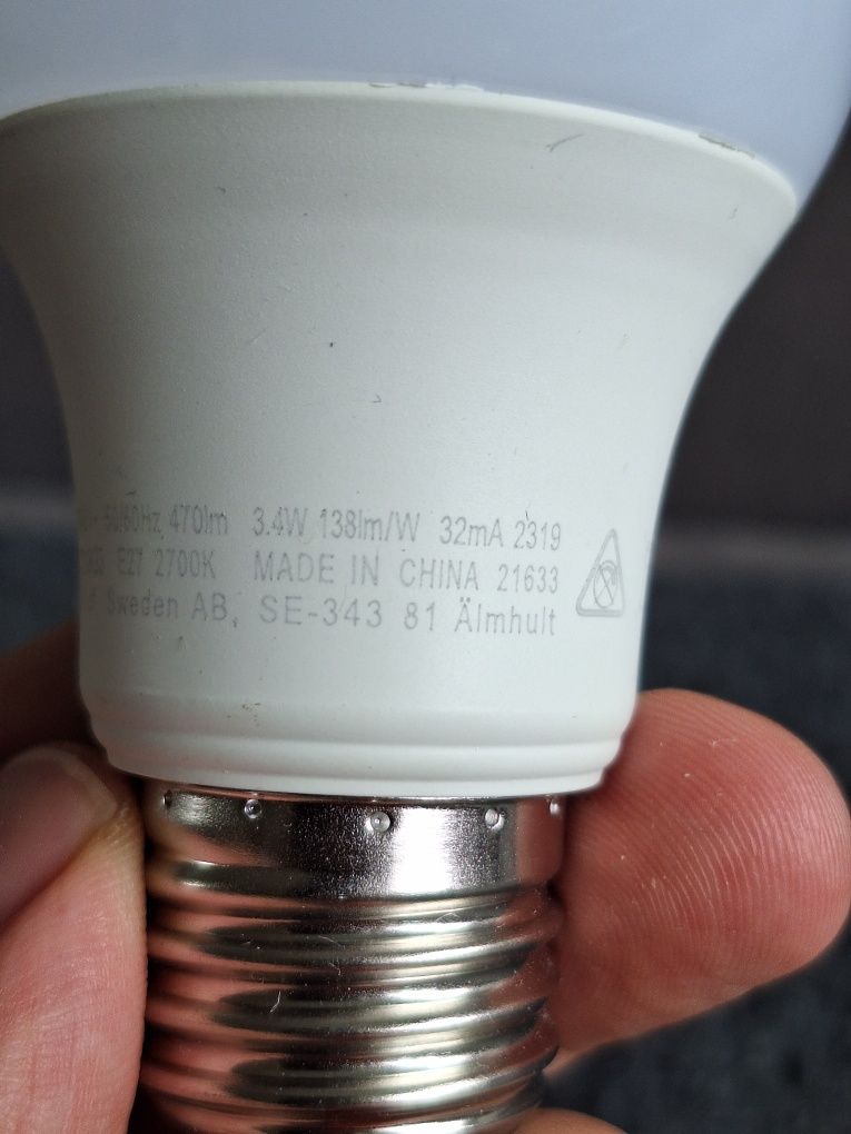 Żarówka LED IKEA 3.4W 470 lumenów gwint E27