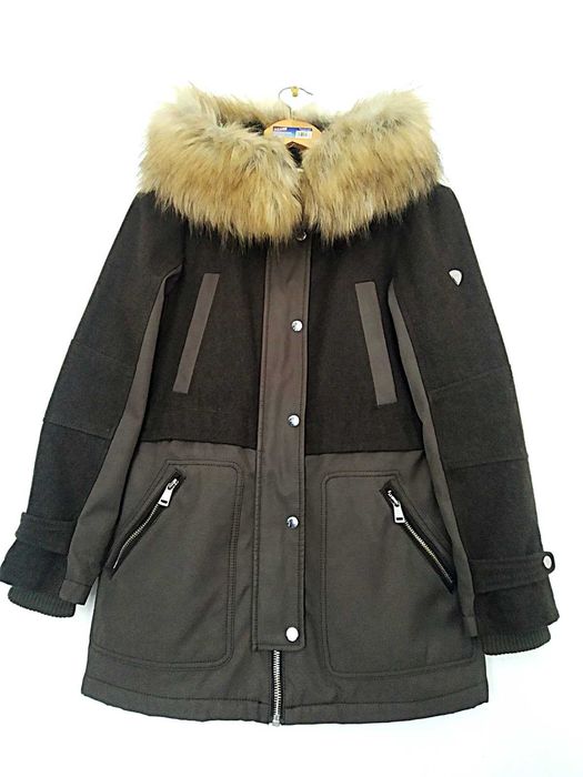 Жіноча куртка парка 1madison із вовни мельтону, з капюшоном, розмір s