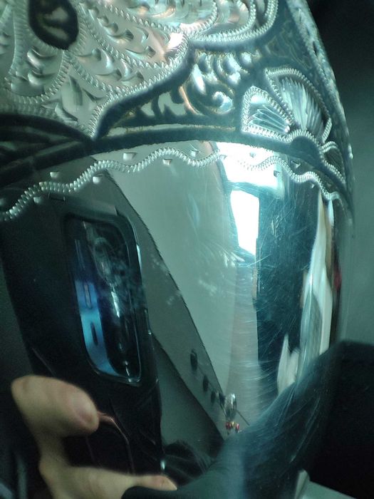 (2 в наявності) Фужер з різьбою "Кубачі" та чорнінням - об'єм 300 мл