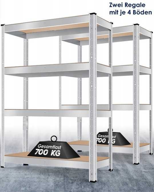 Regał magazynowy metalowy Masko 160 x 80 x 40 cm max 175 kg na półkę