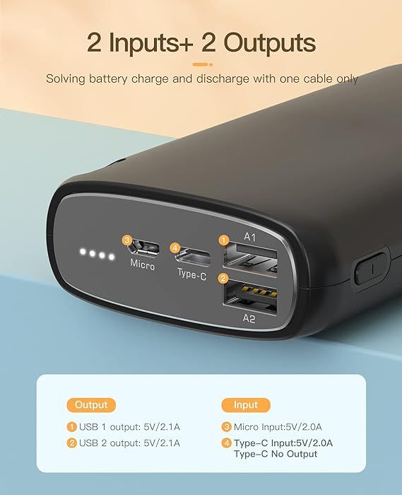 Kuulaa przenośna ładowarka power bank 26800 mAh vv