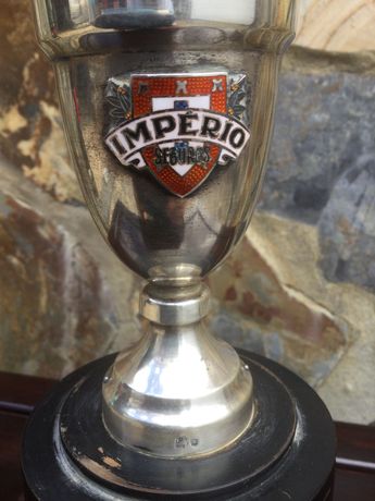 Taça Prata Portuguesa contrastada 1961 Brasão Seguros Império 22,5 cm