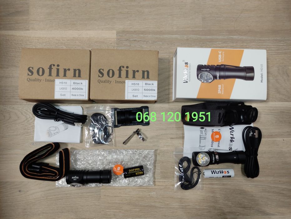 Sofirn hs10 / Wurkkos hd10 + АКБ полный комплект налобный фонарь