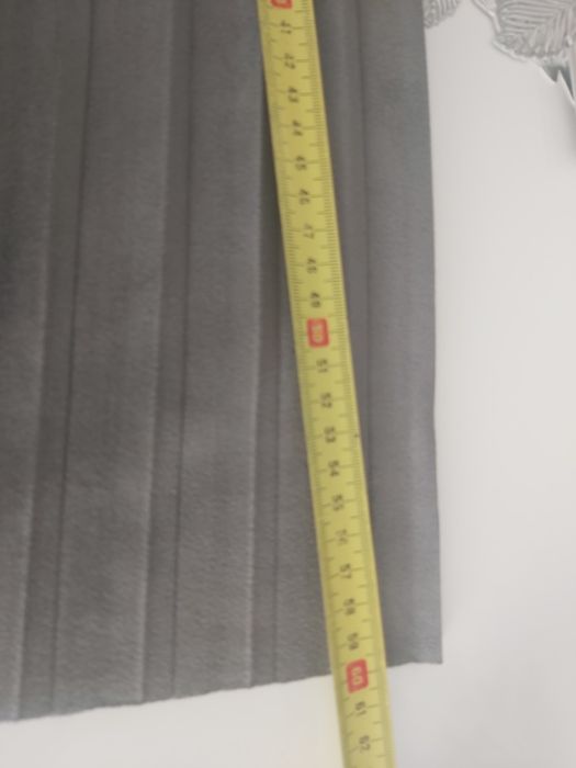 Spodnica tom rose m szara ale zamsz plisowana jesień zima