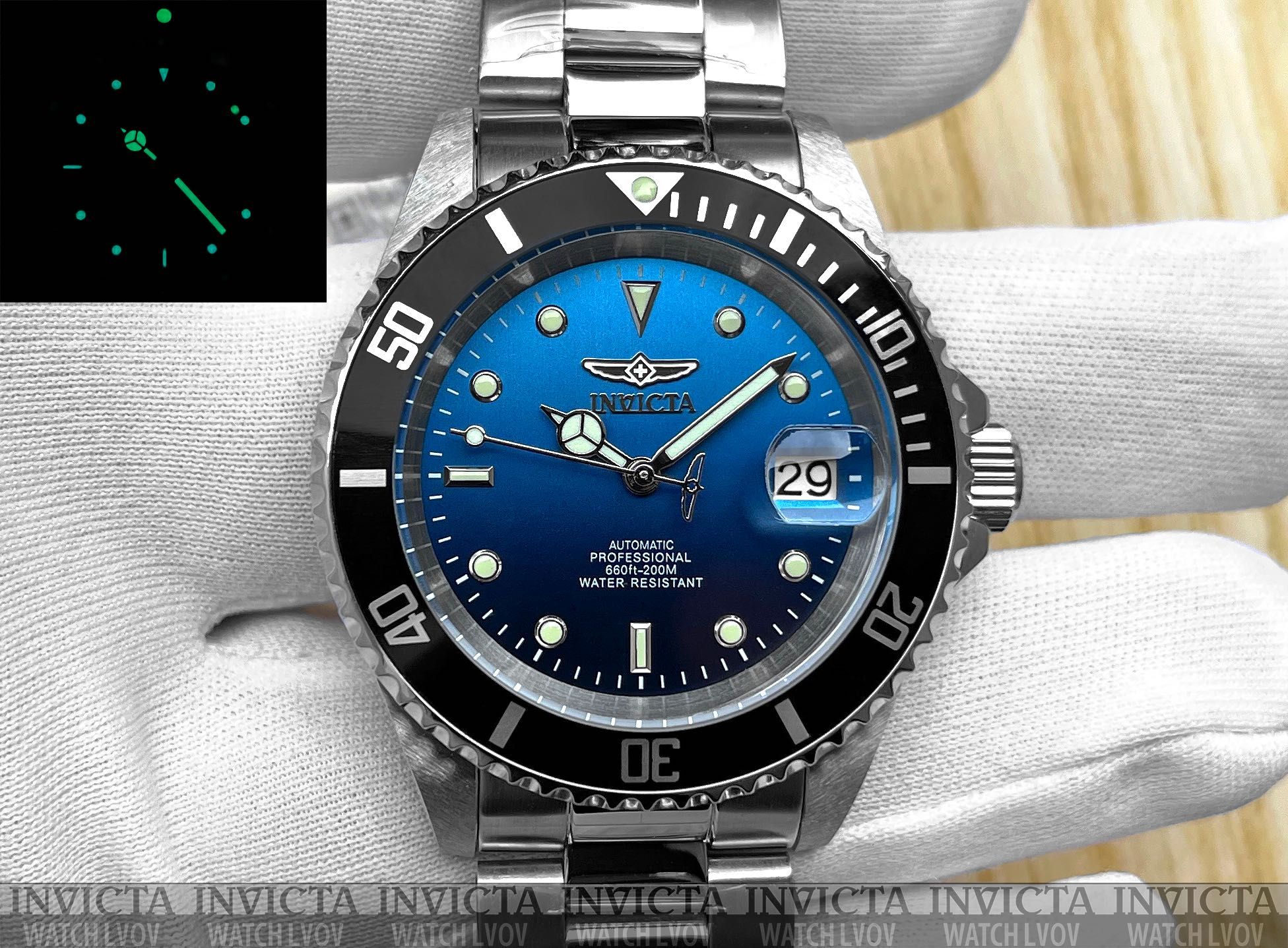 Мужские часы Invicta 35844 Pro Diver Automatic 40 мм. Gradient Blue
