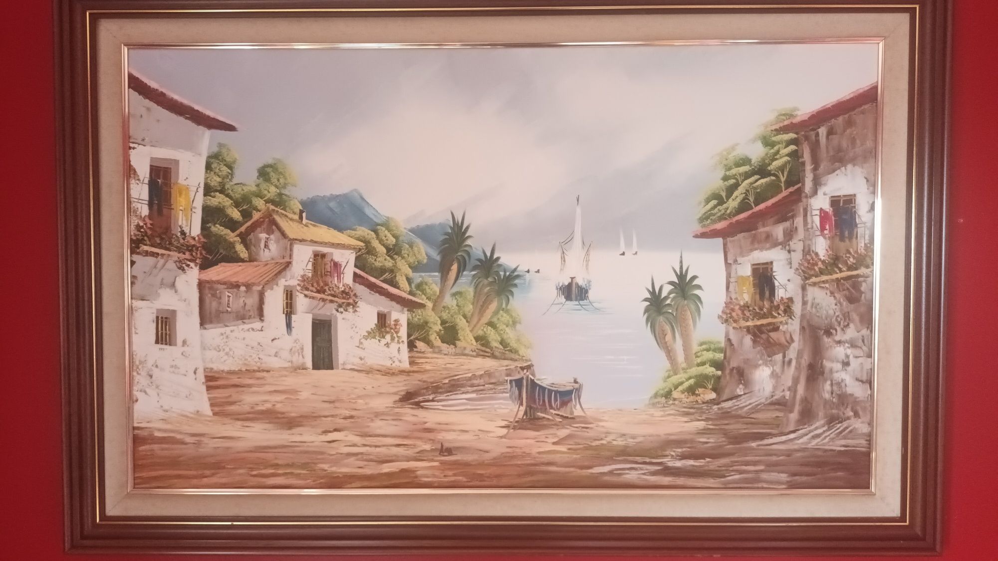 Pintura paisagem a óleo - Autora Ana