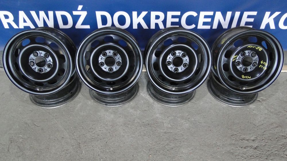 felgi stalowe 7x16 5x120 et 40 oe bmw f20 f21 e90 komplet