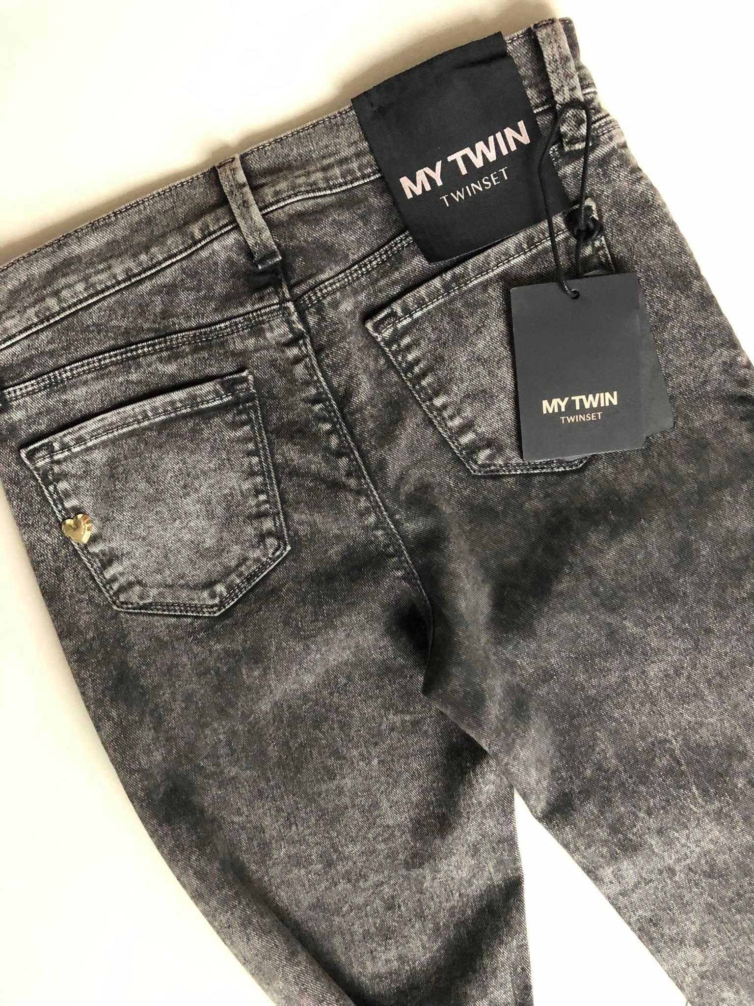 Twinset skinny spodnie jeansy damskie 25 dekatyzowane