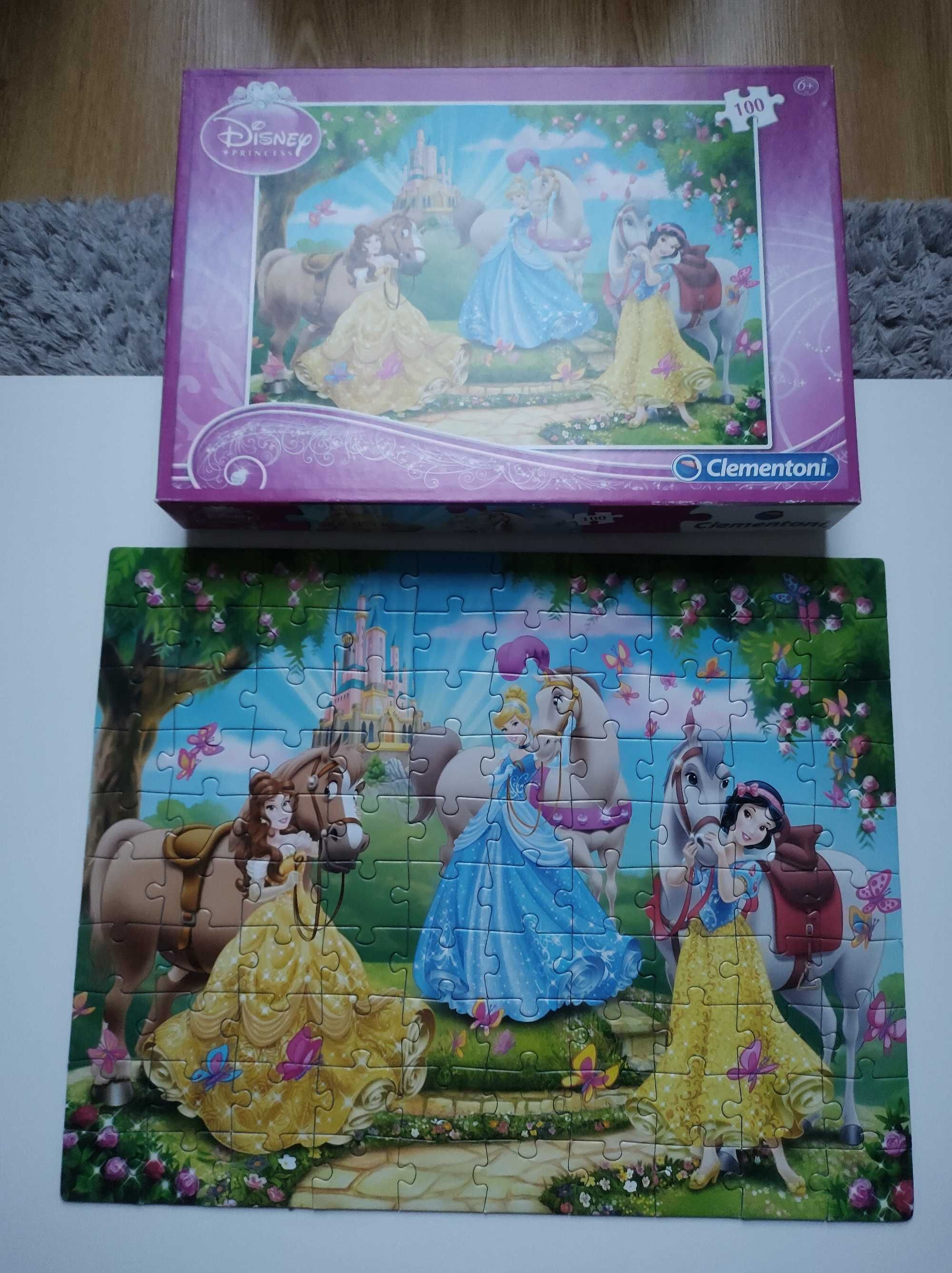 Puzzle Księżniczki Disneya z końmi- 100 el. Clementoni