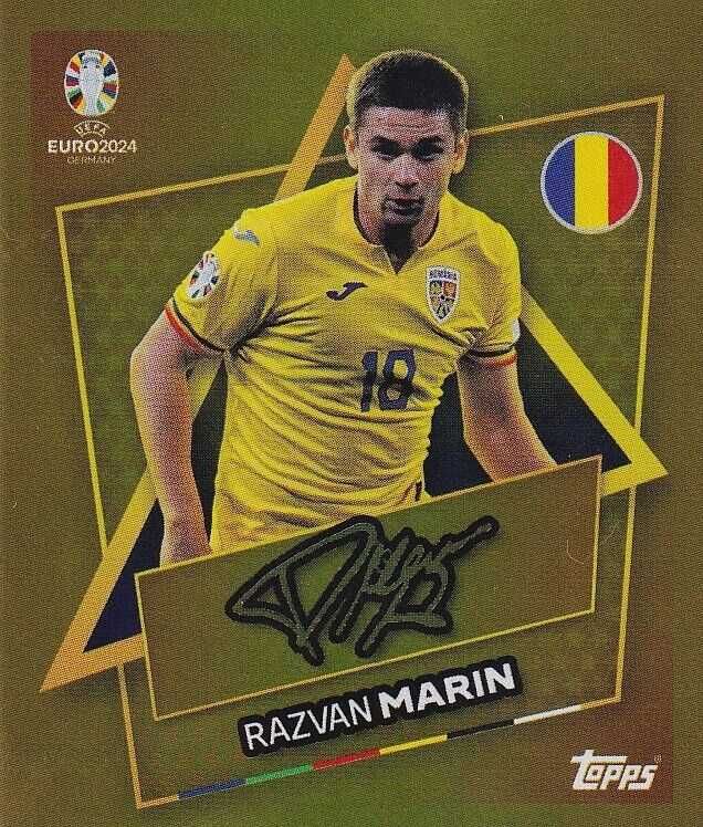 Cromo Euro 2024 Romania ROM SP Razvan Marin Assinado