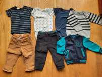 3xBody r.86 H&M spodnie HM, spodnie Cool Club Smyk, Sweter HM, Bluza