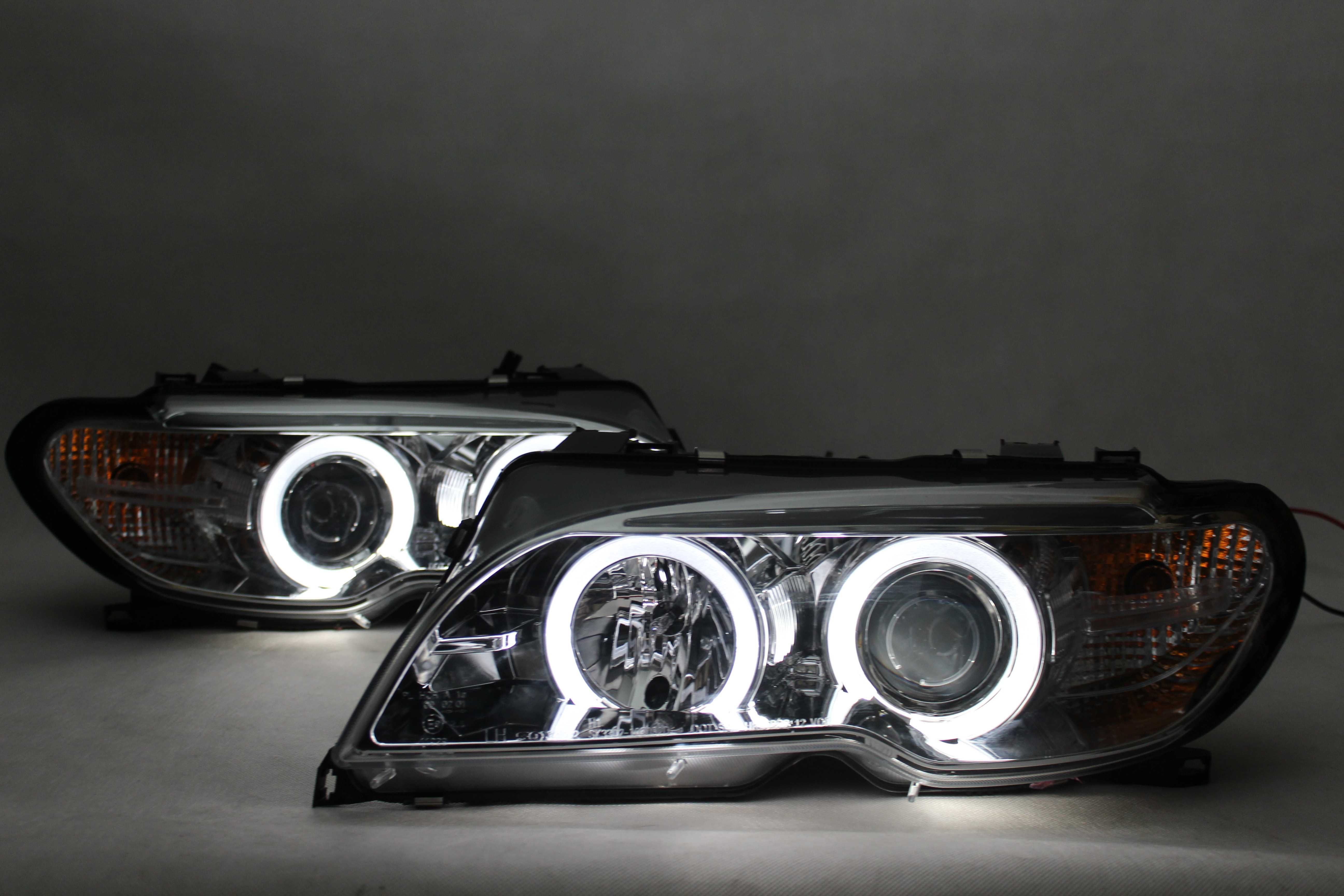 Lampy przednie przód BMW E46 COUPE 03-06 D2S CCFL LED XENON RINGI CHRO
