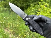 Складний ніж Bestechman Goodboy Button Lock Black G-10