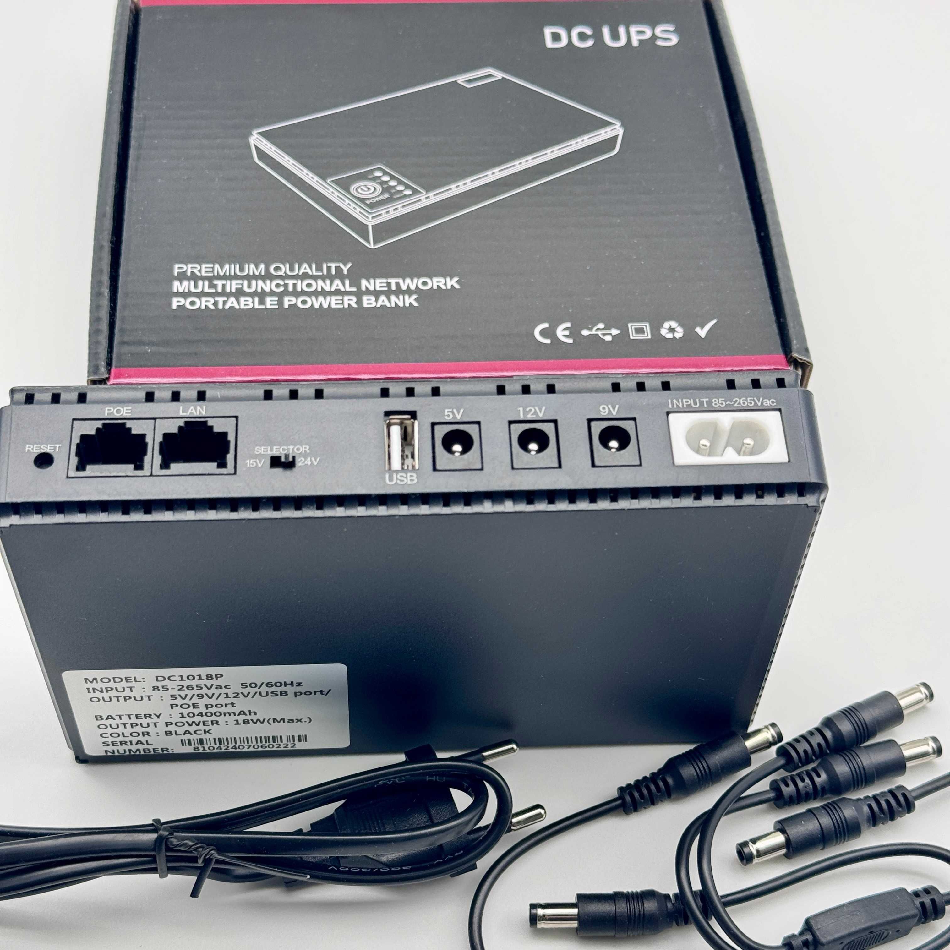 ДБЖ (безперебійник) для роутера DC UPS DC1018P (LiFePO4)