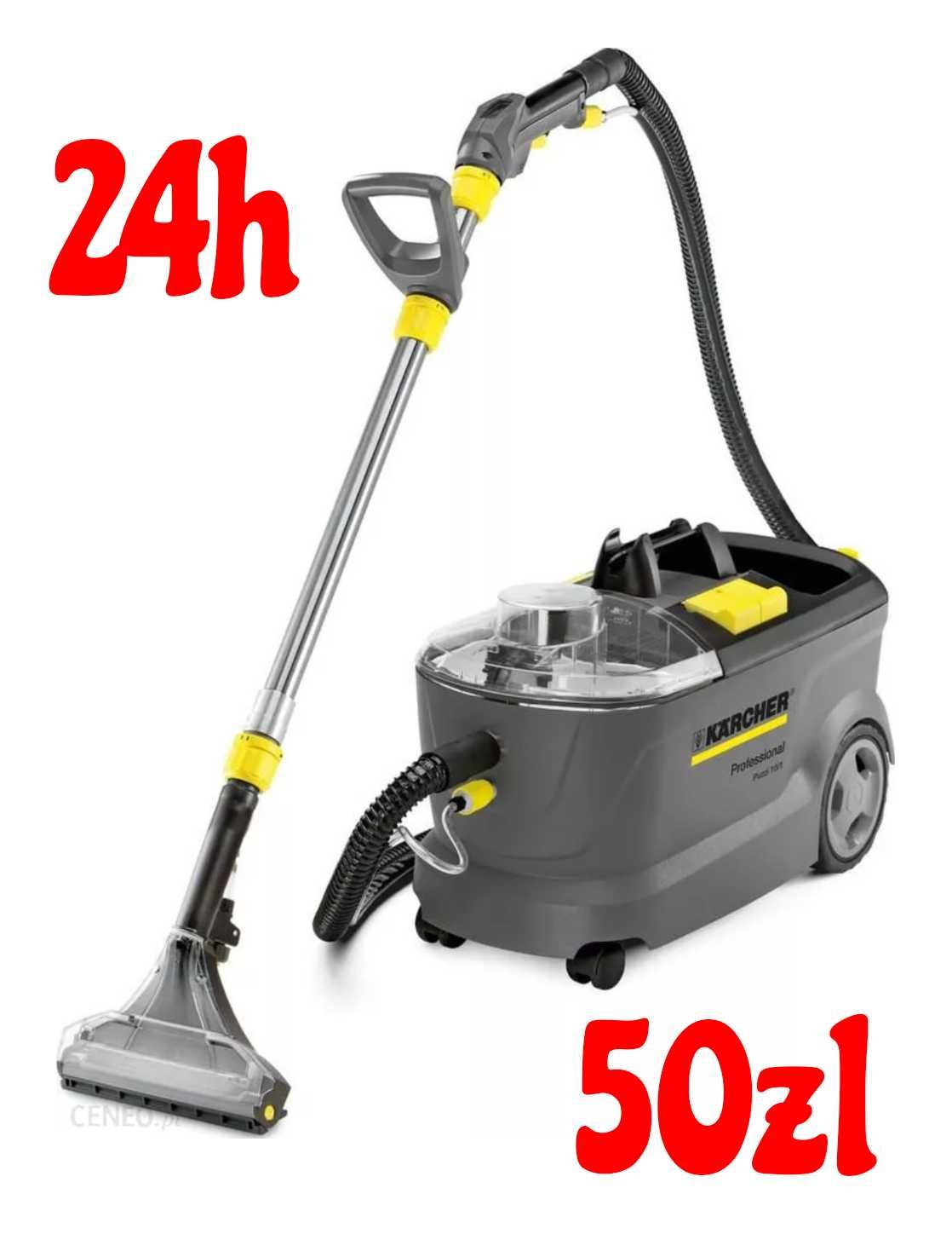 Wynajem, Odkurzacz piorący KARCHER Puzzi 10/1 + Chemia Gratis!24h=50zl