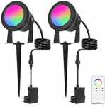 2x Reflektor Szperacz SpotLight 15W RGB LED IP67 Smart Mocne Cree BT
