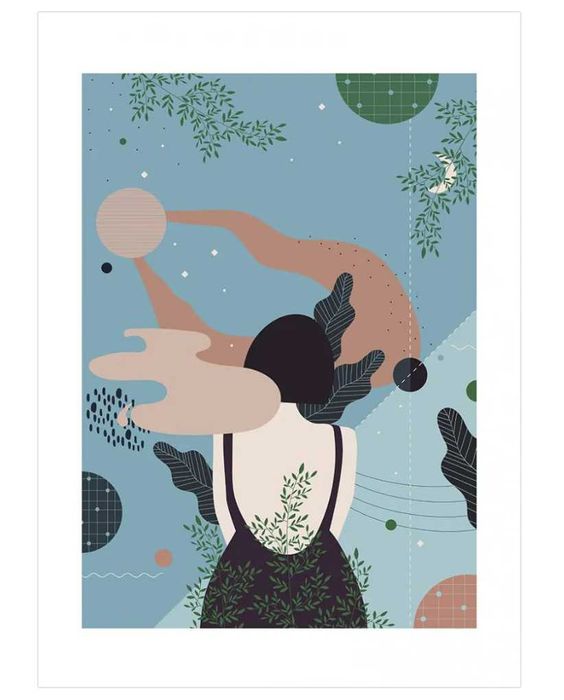 Plakat "Względny spokój" Poli Augustynowicz , 40 x 50 cm